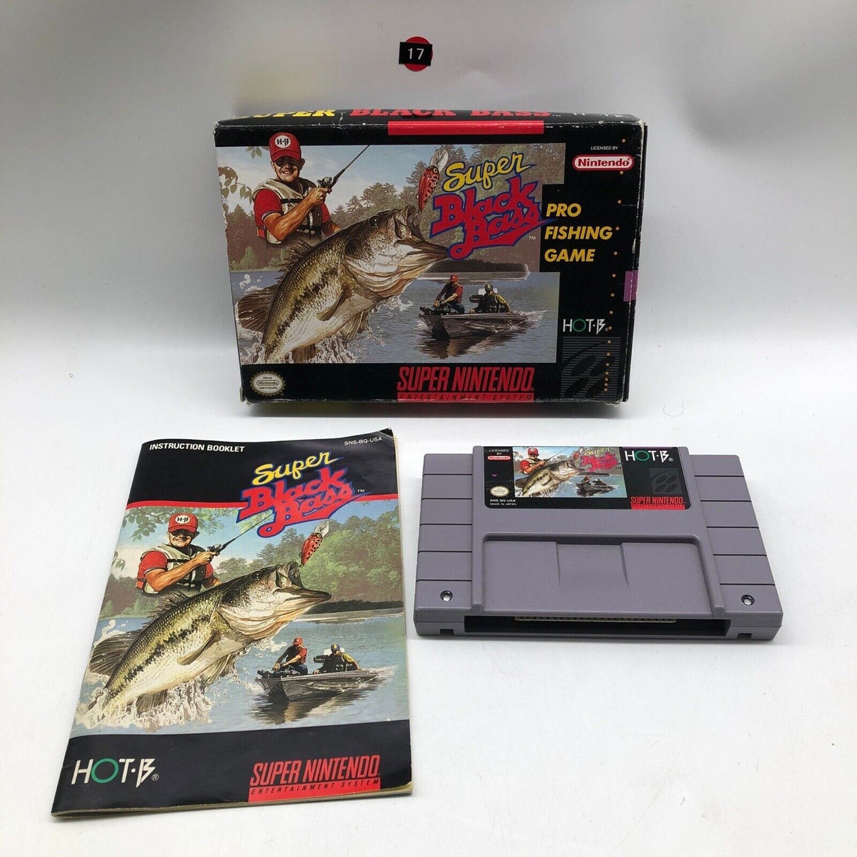 Super Black Bass Super Nintendo SNES Game Boxed + NTSC U/C Manual