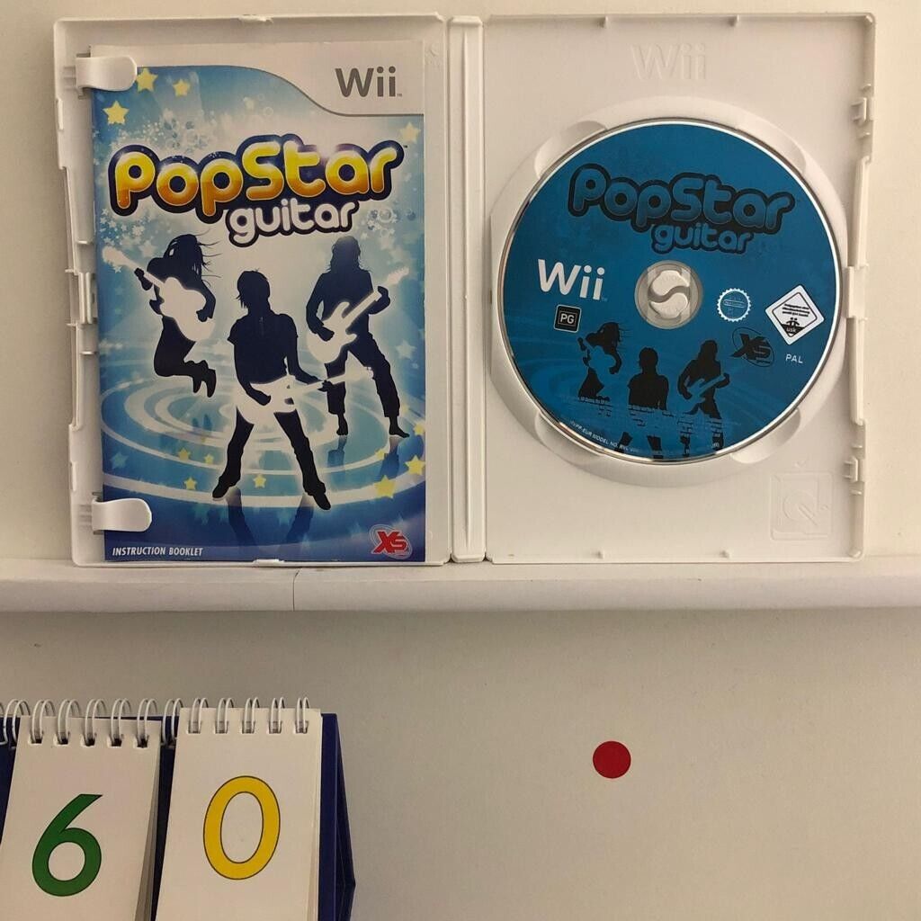 Pop Star guitar Nintendo Wii Game + Manual PAL