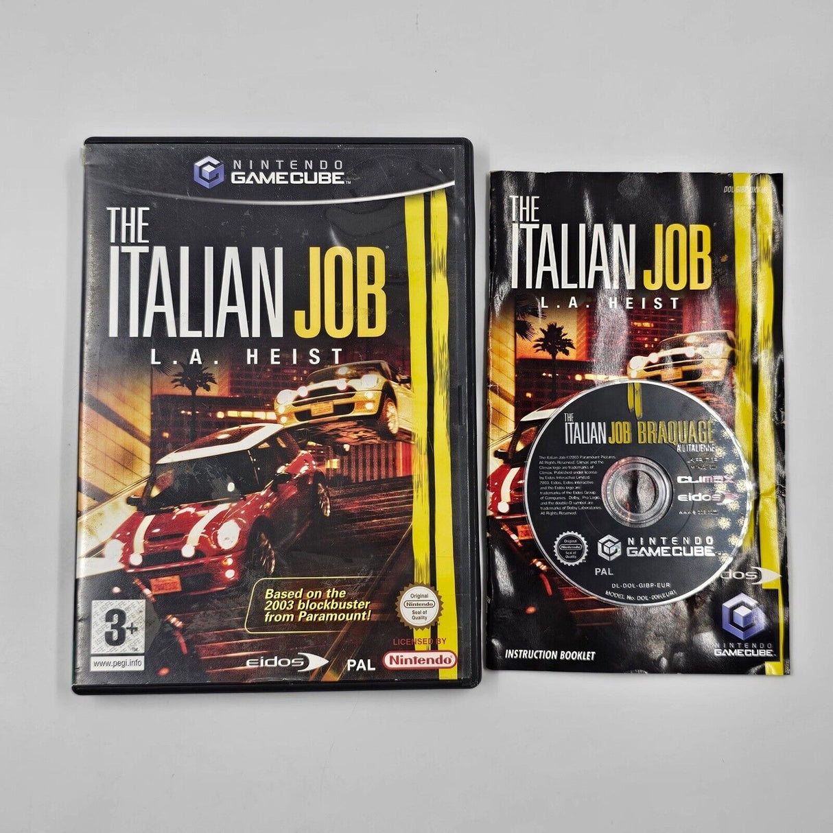 The Italian Job Nintendo Gamecube Game + Manual PAL 25F4
