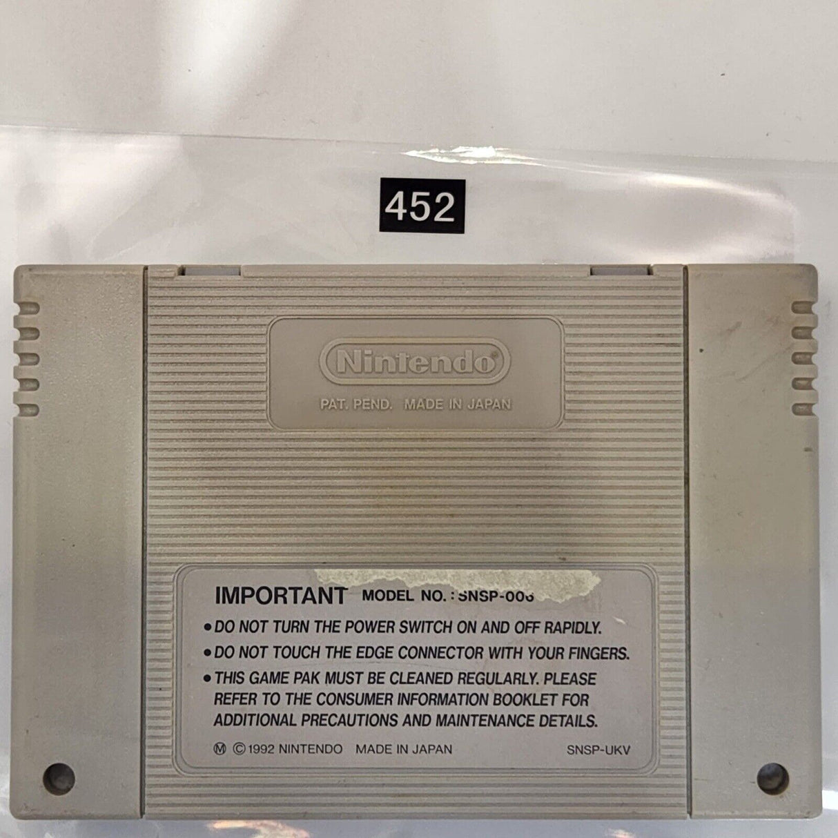 John Madden Football '93 Super Nintendo SNES Game Cartridge PAL