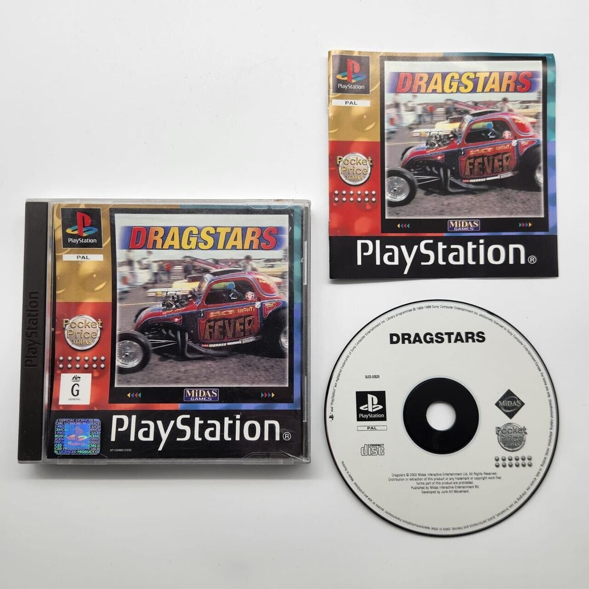 Dragstars PS1 Playstation 1 Game + Manual PAL 25F4