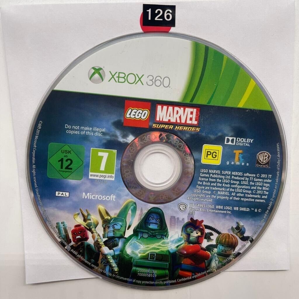 LEGO Marvel Super Heroes Xbox 360 Game Disc Only