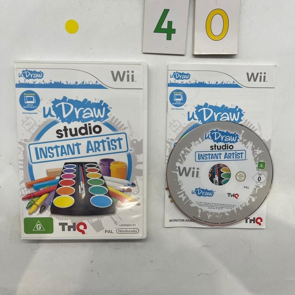 U Draw Studio Instant Artist Nintendo Wii Game + Manual PAL