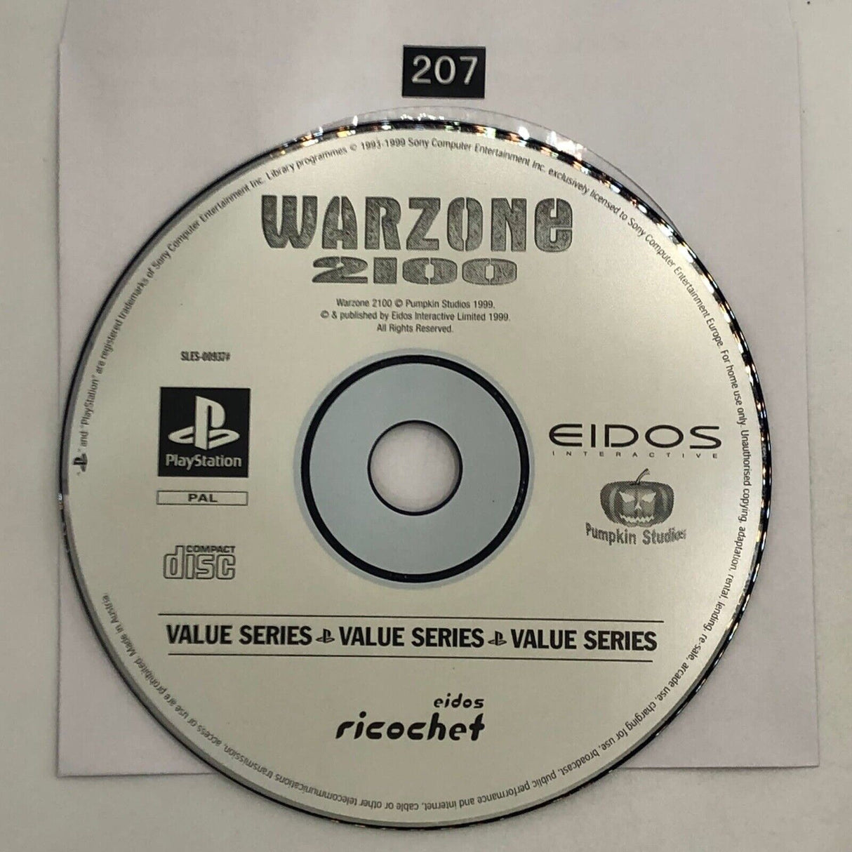 Warzone 2100 PS1 Playstation 1 Game Disc Only
