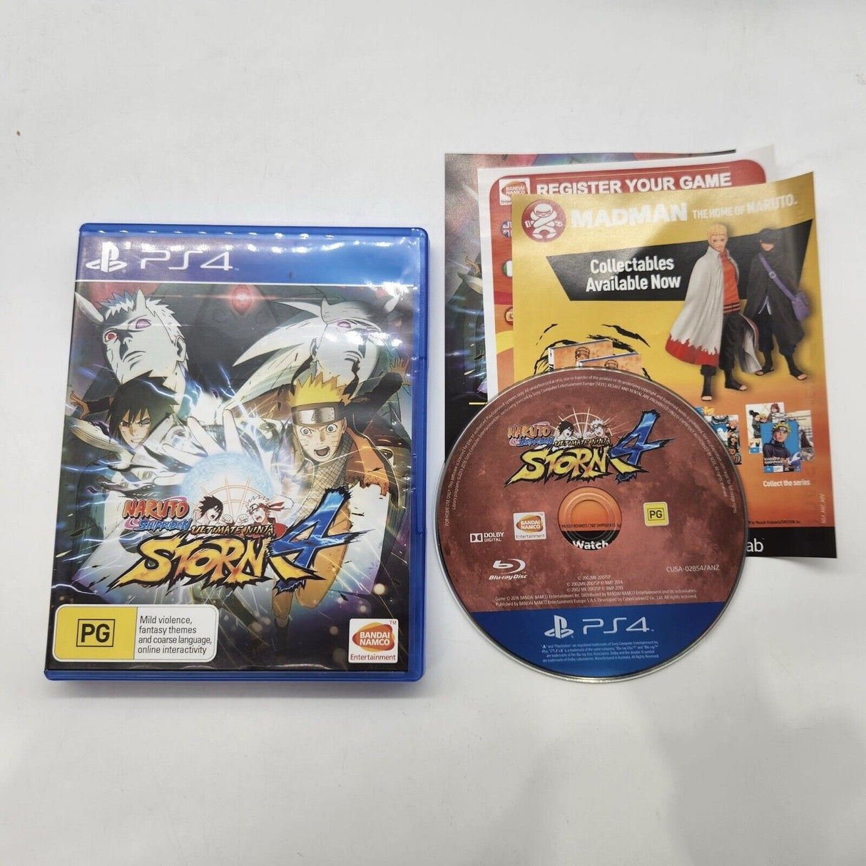 Naruto Shippuden Ultimate Ninja Storm 4 PS4 Playstation 4 Game + Manual
