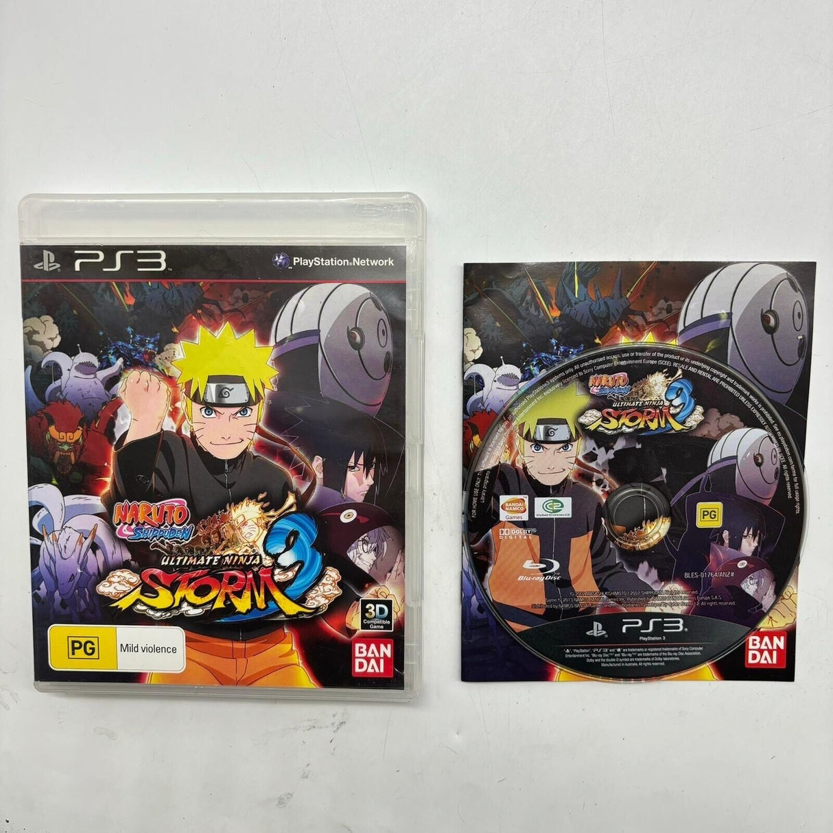 Naruto Shippuden Ultimate Ninja Storm 3 III PS3 Playstation 3 Game + Manual