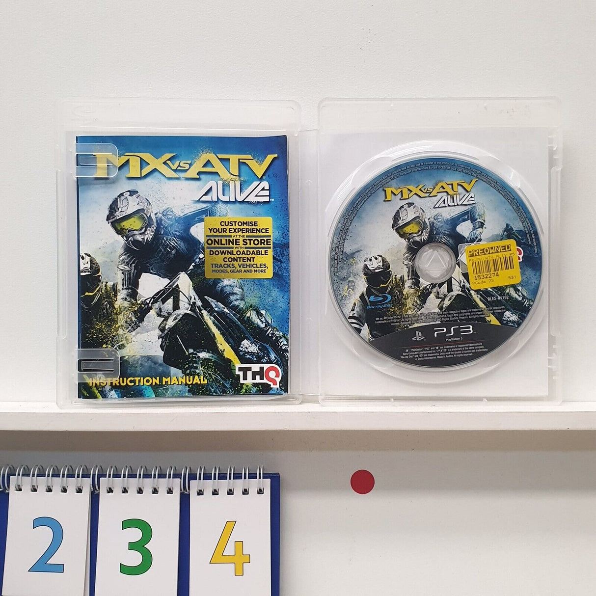 MX Vs ATV Alive PS3 PlayStation 3 Game + Manual