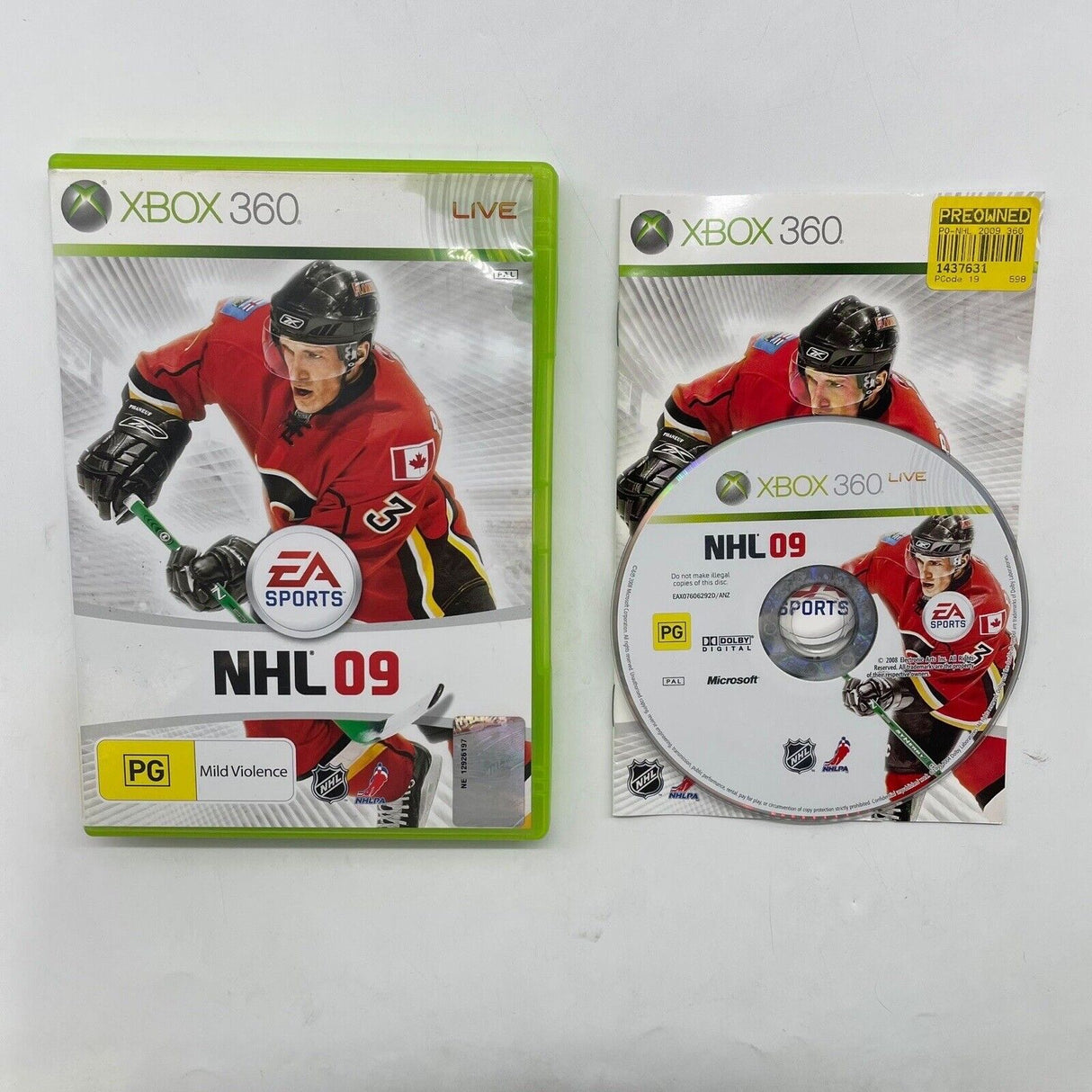 NHL 09 Xbox 360 Game + Manual PAL