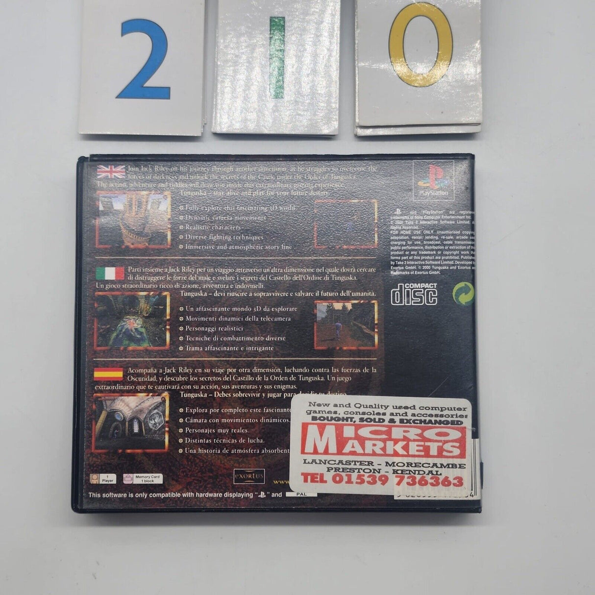 Tunguska Legend Of Faith PS1 Playstation 1 Game + Manual PAL