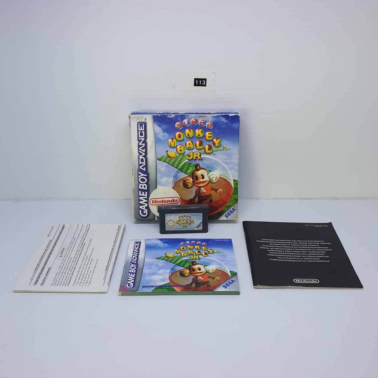 Super Monkey Ball JR Nintendo Gameboy Advance GBA Game Boxed + Manual