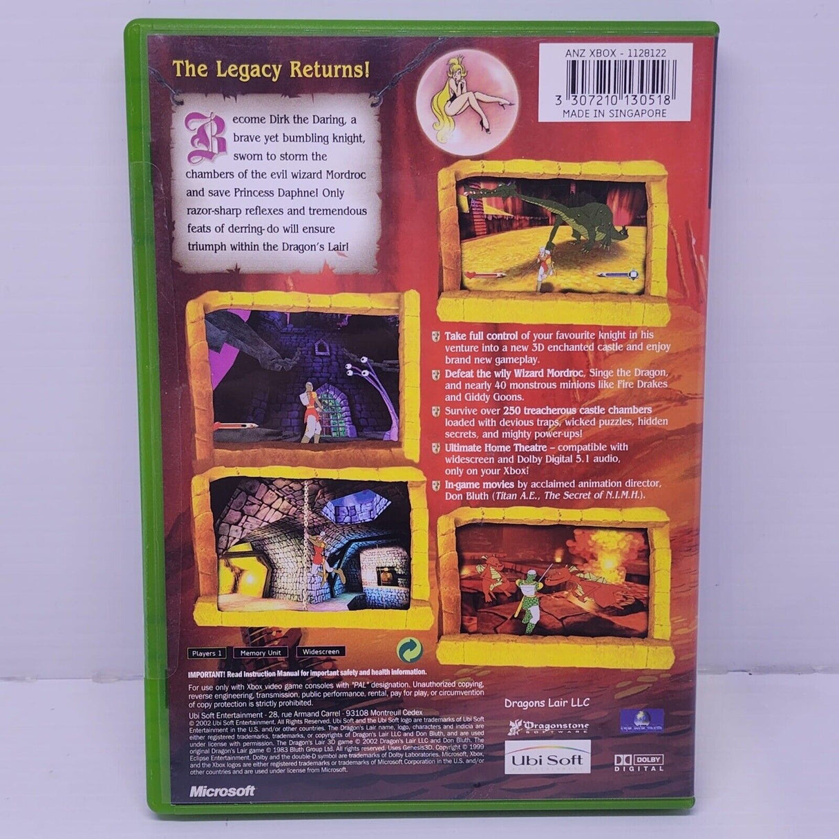Dragon's Lair 3D Return to the Lair Xbox Original Game Brand New SEALED