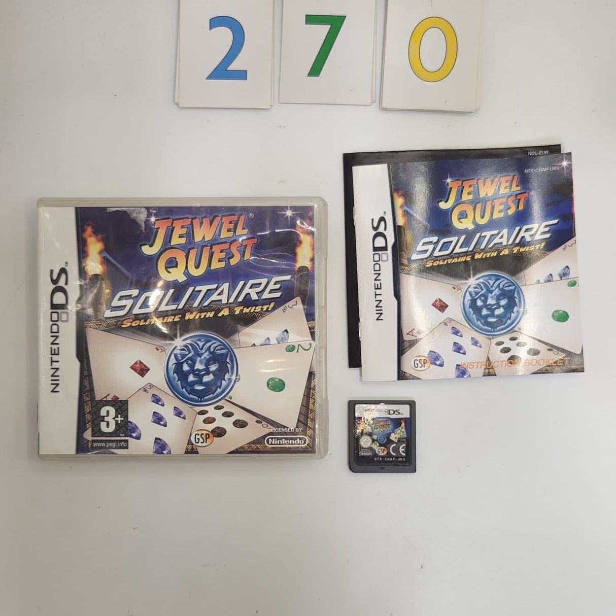 Jewel Quest Solitaire Nintendo DS Game + Manual