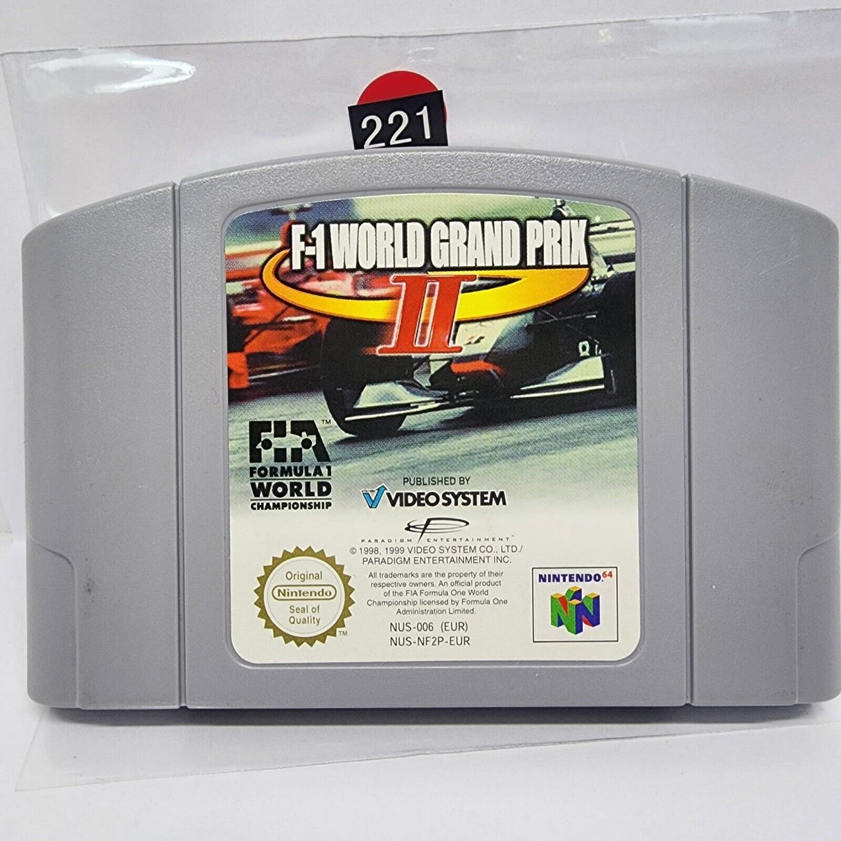 F-1 World Grand Prix II 2 Nintendo 64 N64 Game Cartridge PAL