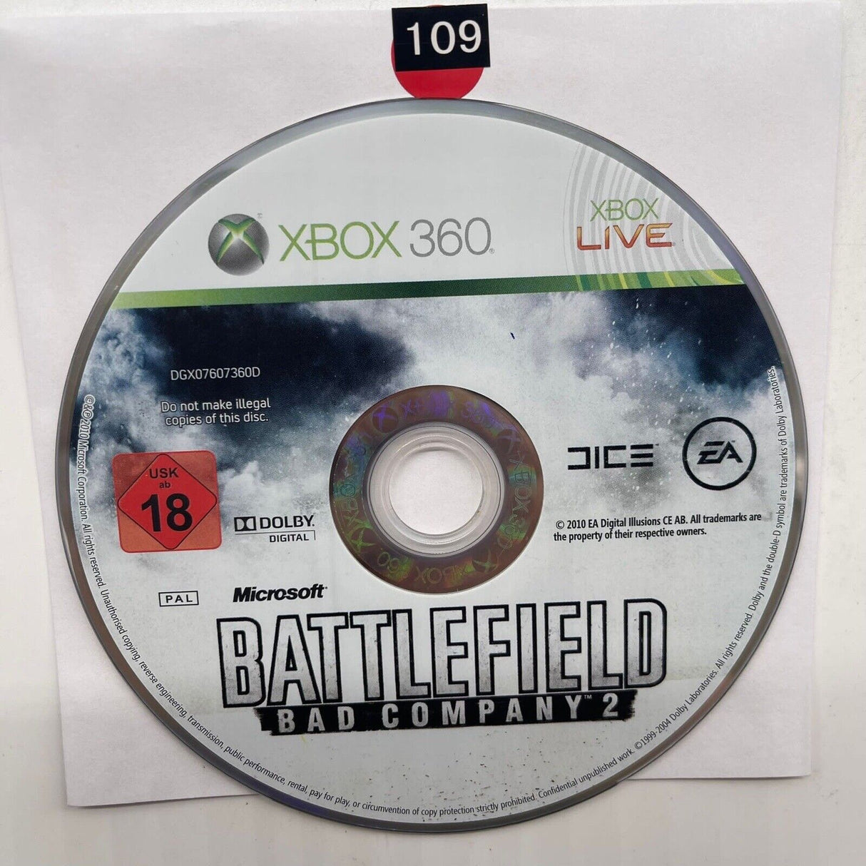 Battlefield Bad Company 2 II Xbox 360 Game Disc Only