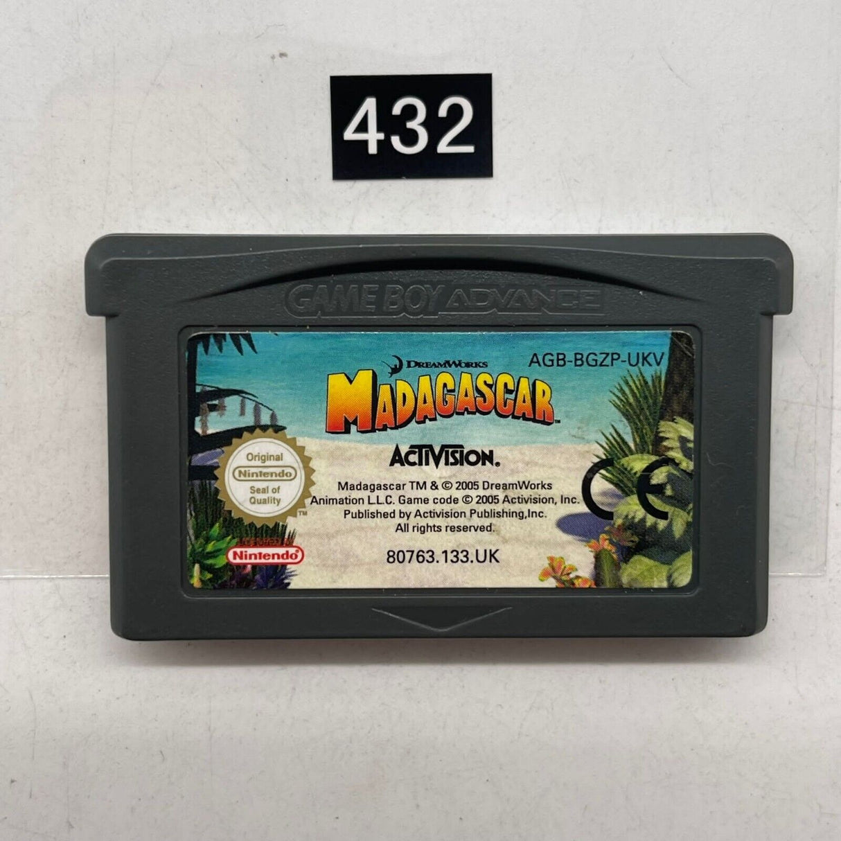 Madagascar Nintendo Gameboy Advance GBA Game cartridge