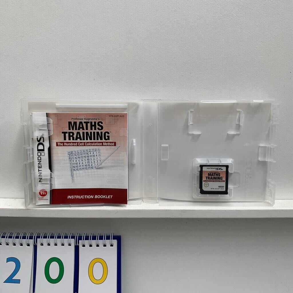 Maths Training Hundred Cell Method Nintendo DS Game + Manual