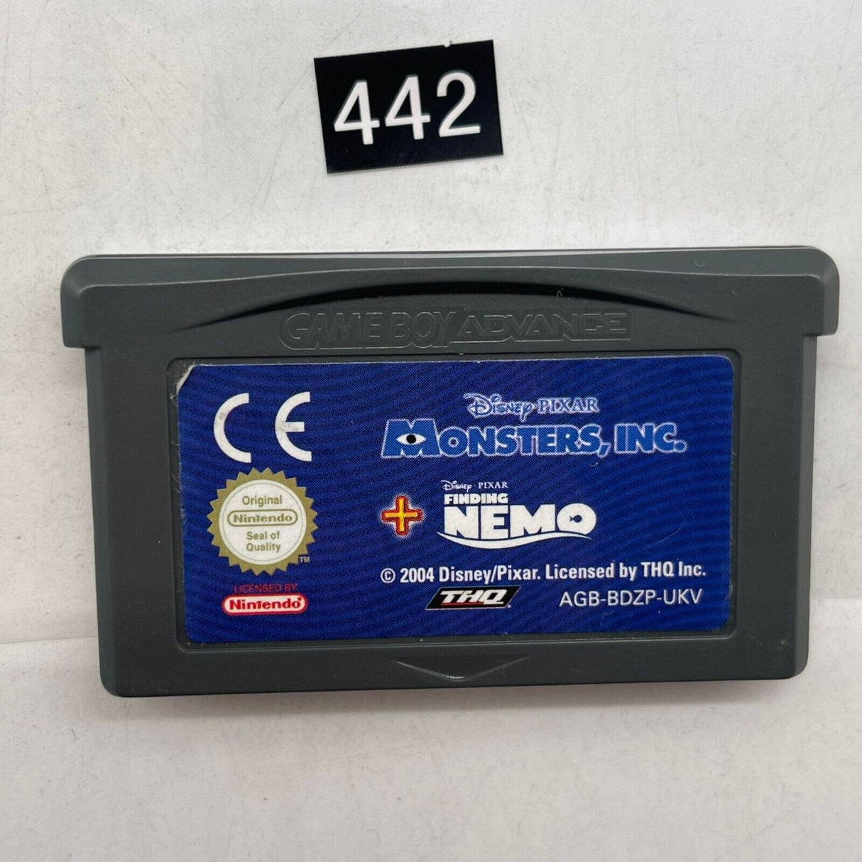 Monsters Inc & Finding Nemo Nintendo Gameboy Advance GBA Game cartridge