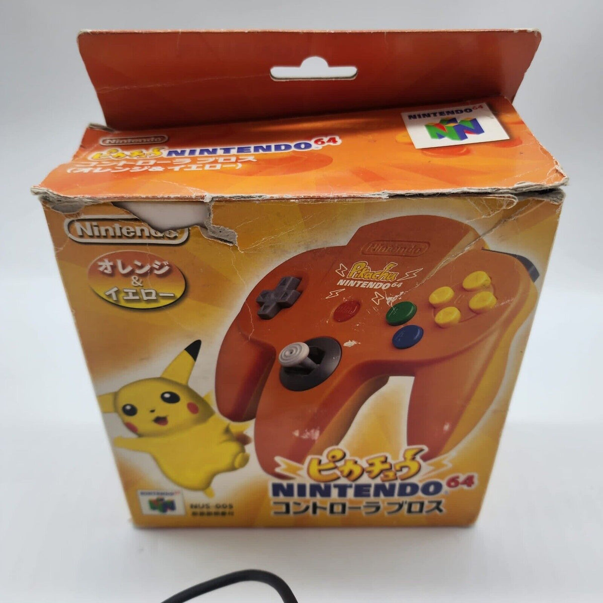 Nintendo 64 N64 Pikachu Orange Controller Boxed Japanese