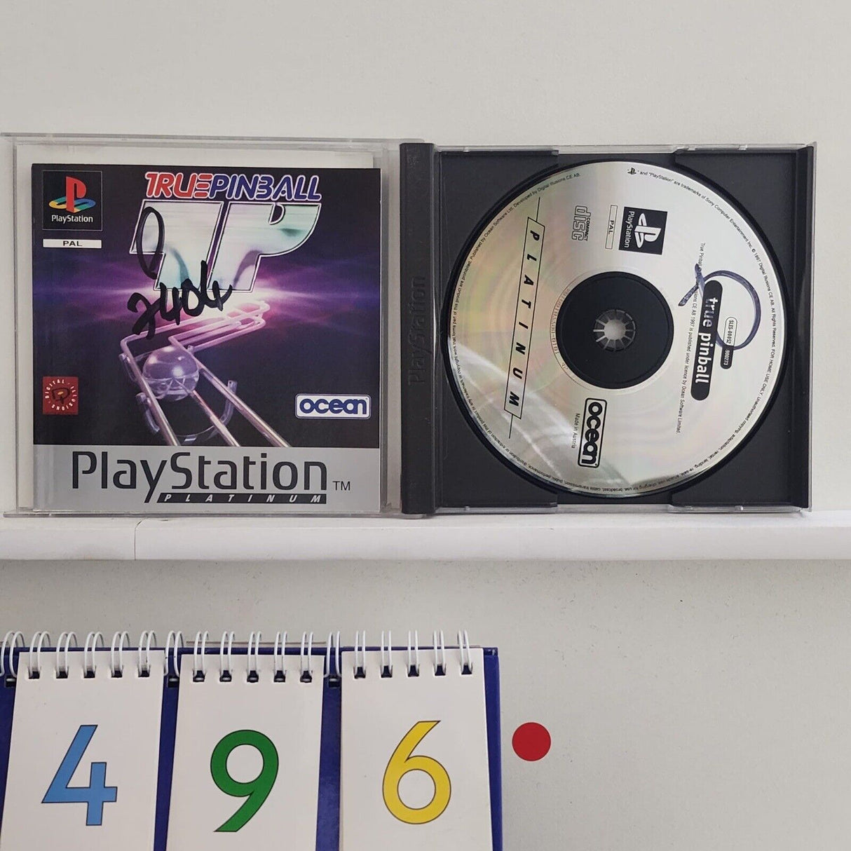 True Pinball PS1 Playstation 1 Game + Manual PAL
