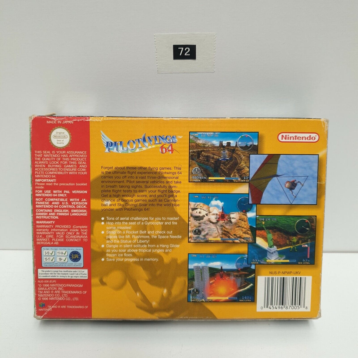 Pilot Wings Nintendo 64 N64 Game Boxed Complete PAL