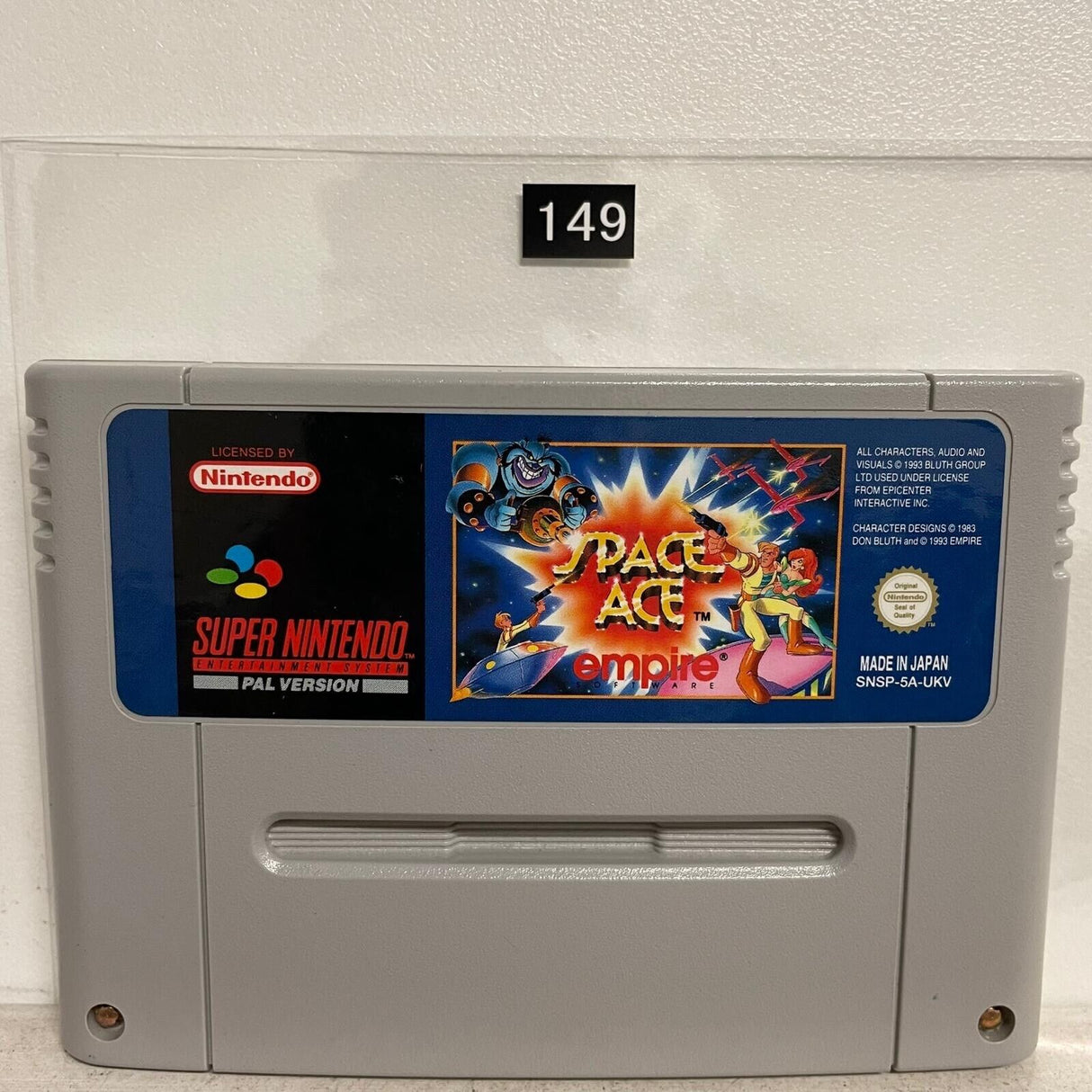 Space Ace Super Nintendo SNES game Cartridge PAL