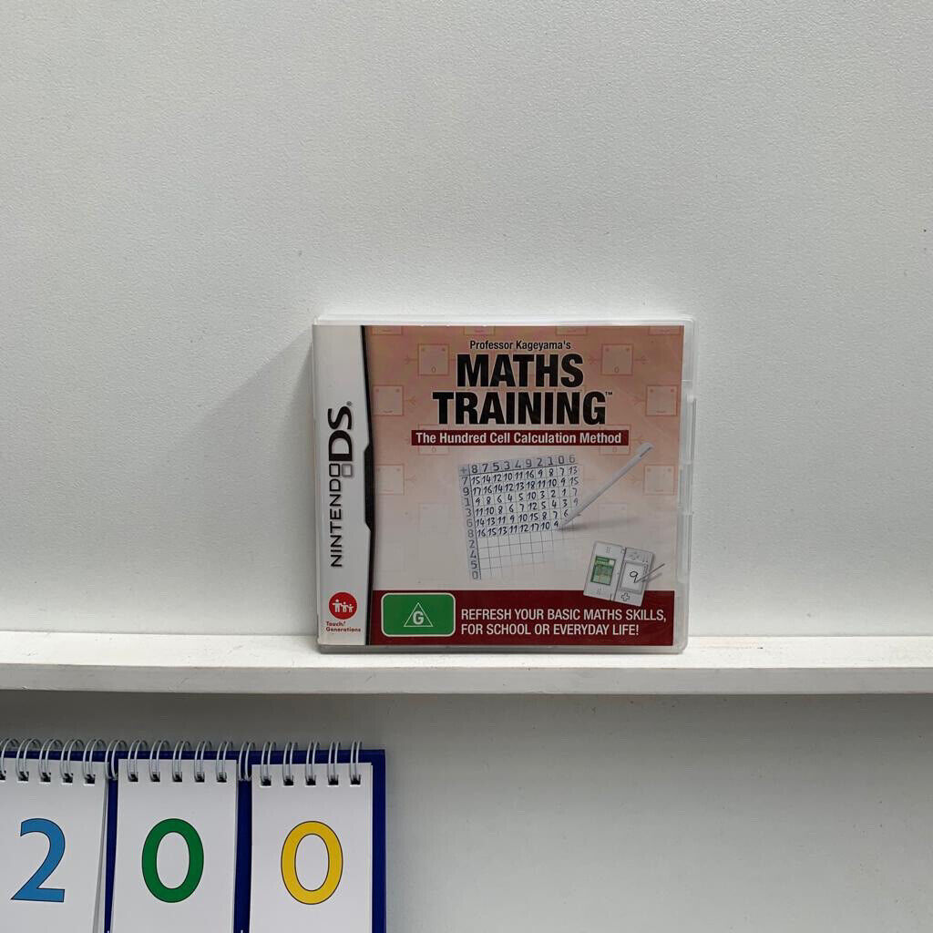 Maths Training Hundred Cell Method Nintendo DS Game + Manual