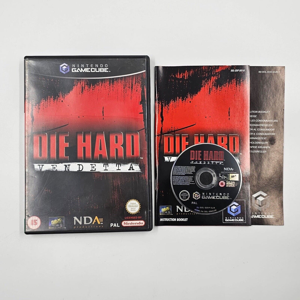 Die Hard Vendetta Nintendo Gamecube Game + Manual PAL