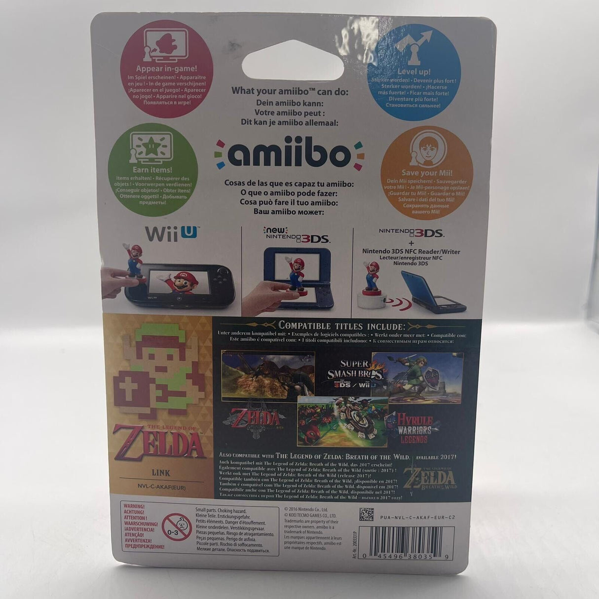 The Legend Of Zelda 30th Anniversary 8 Bit Pixel Link Amiibo Figure