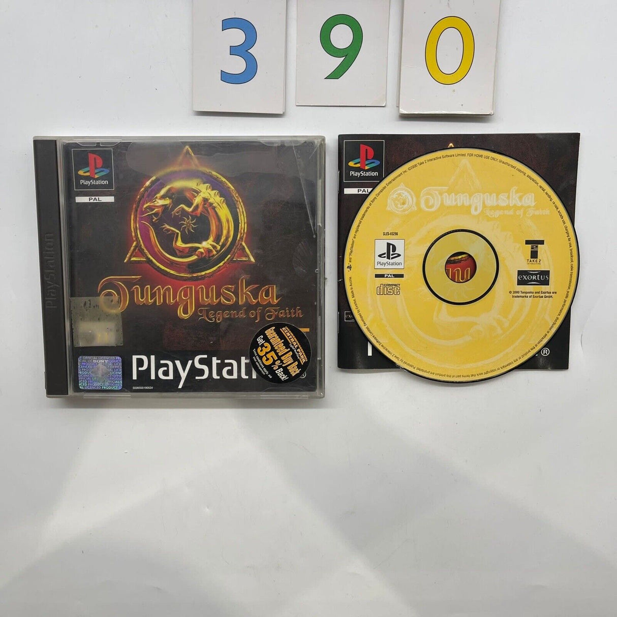 Tunguska Legend Of Faith PS1 Playstation 1 Game + Manual PAL