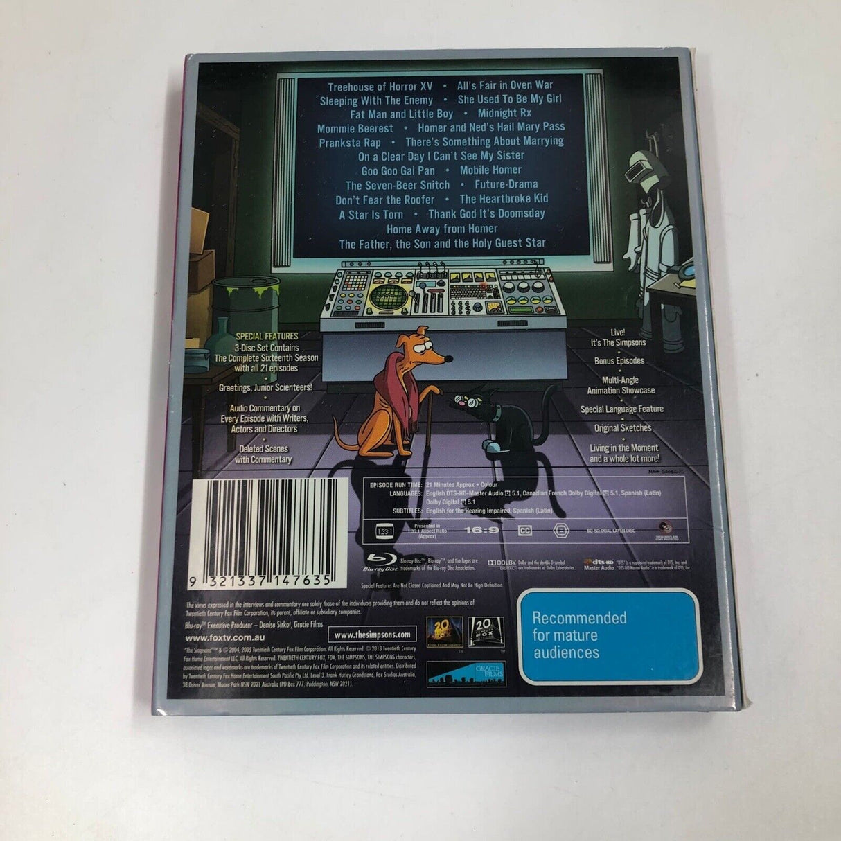 The Simpsons The Sixteen Season 16 DVD 3 Discs 25F4