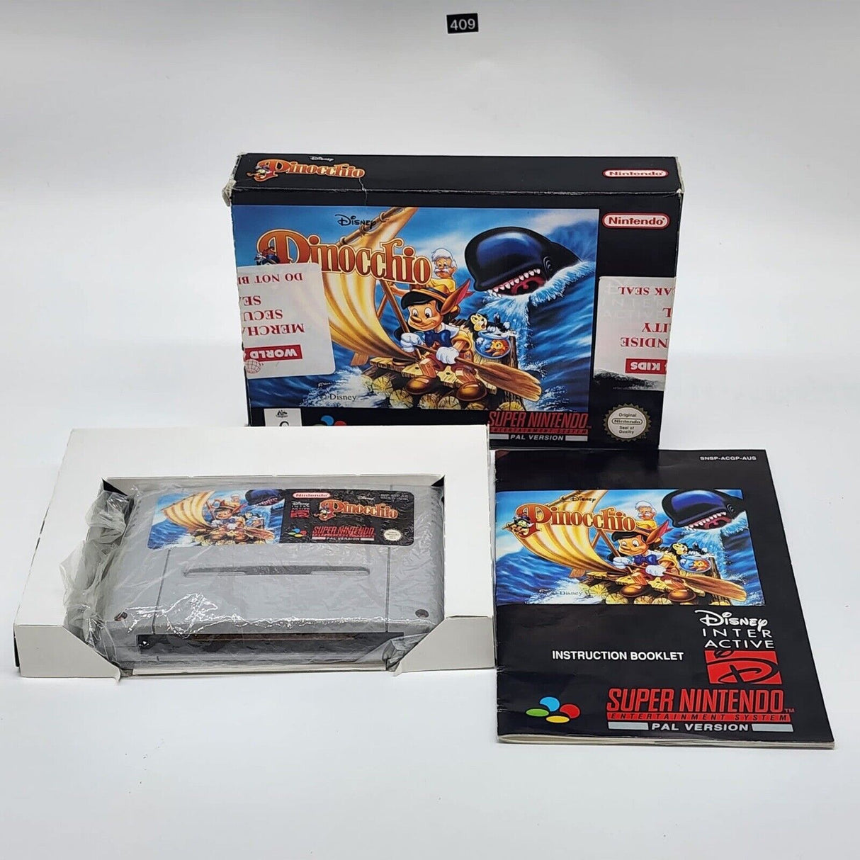 Pinocchio Super Nintendo SNES Game Boxed Complete PAL