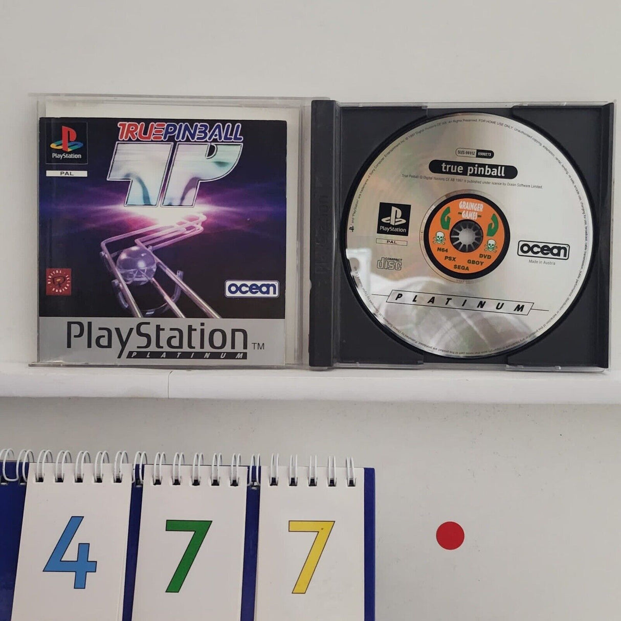 True Pinball PS1 Playstation 1 Game + Manual PAL