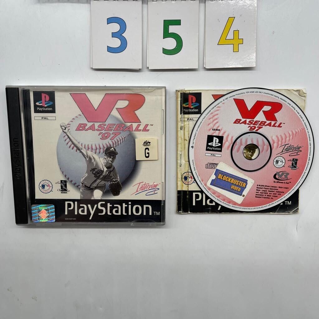 VR Baseball 97 PS1 Playstation 1 Game + Manual PAL