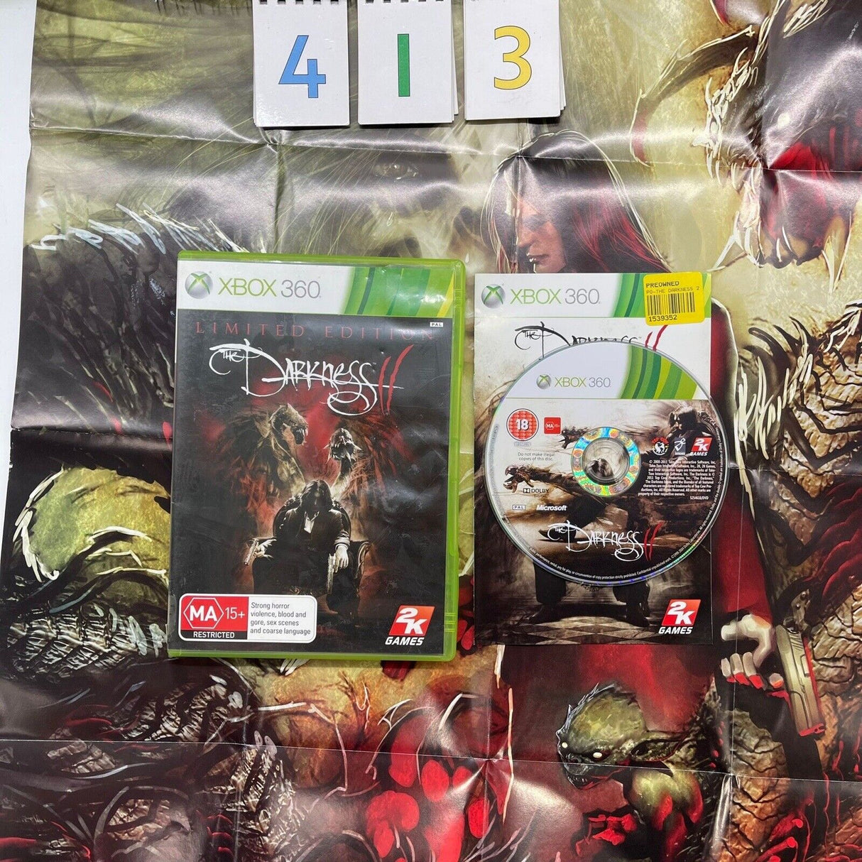 The Darkness II 2 Limited Edition Xbox 360 Game + Manual PAL