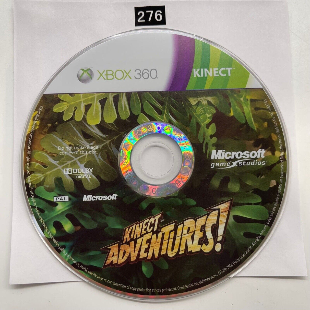Kinect Adventures Xbox 360 Game Disc Only
