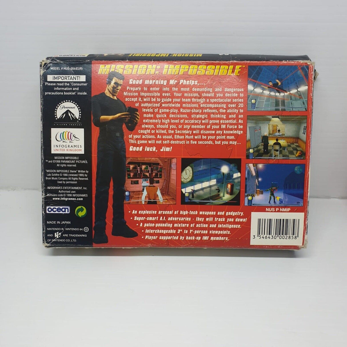 Mission impossible Nintendo 64 N64 Game Boxed Complete PAL