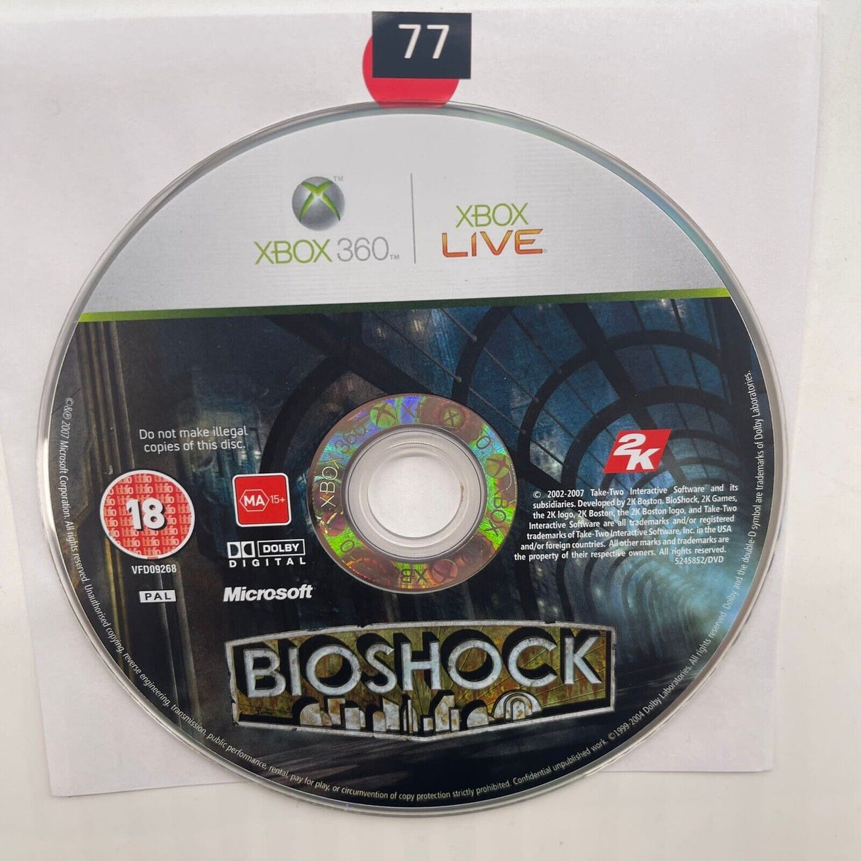 BioShock Xbox 360 Game Disc Only