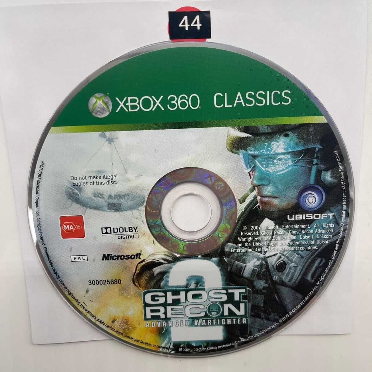 Tom Clancy Ghost Recon 2 II Advanced Warfighter Xbox 360 Game Disc Only