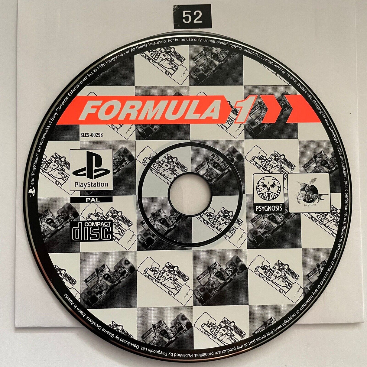 Formula 1 F1 PS1 Playstation 1 Game Disc Only
