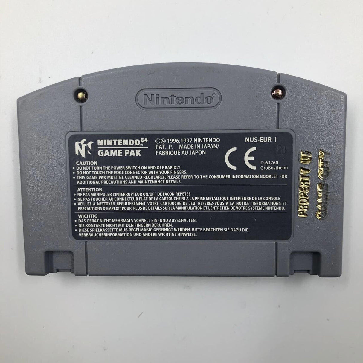 Kobe Bryant In NBA Courtside Nintendo 64 N64 Game Cartridge PAL