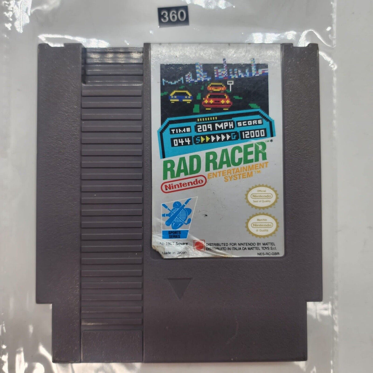 Rad Racer Nintendo Entertainment System Game PAL