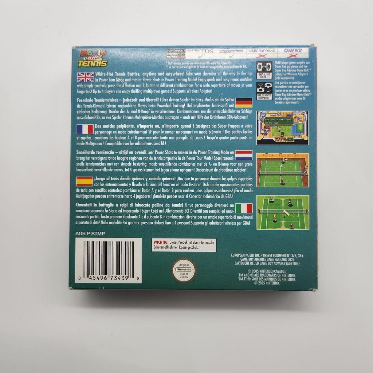 Mario Power Tennis Nintendo Gameboy Advance GBA Game Boxed Complete 25F4