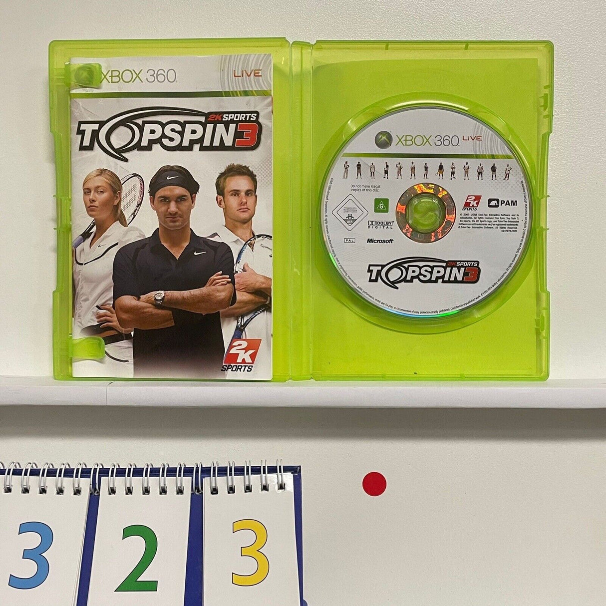 Top Spin 3 III Xbox 360 Game + Manual PAL