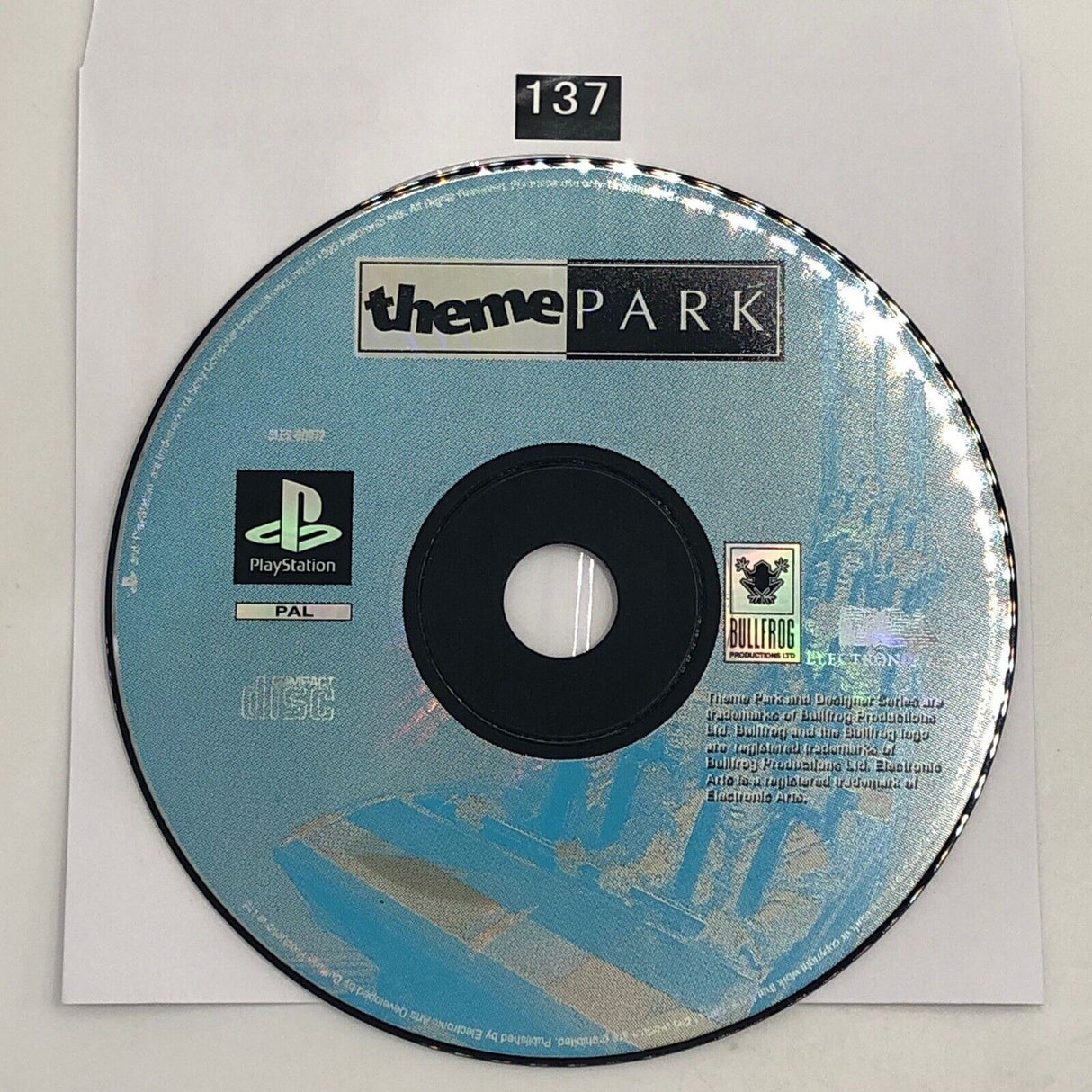 Theme Park PS1 Playstation 1 Game Disc Only