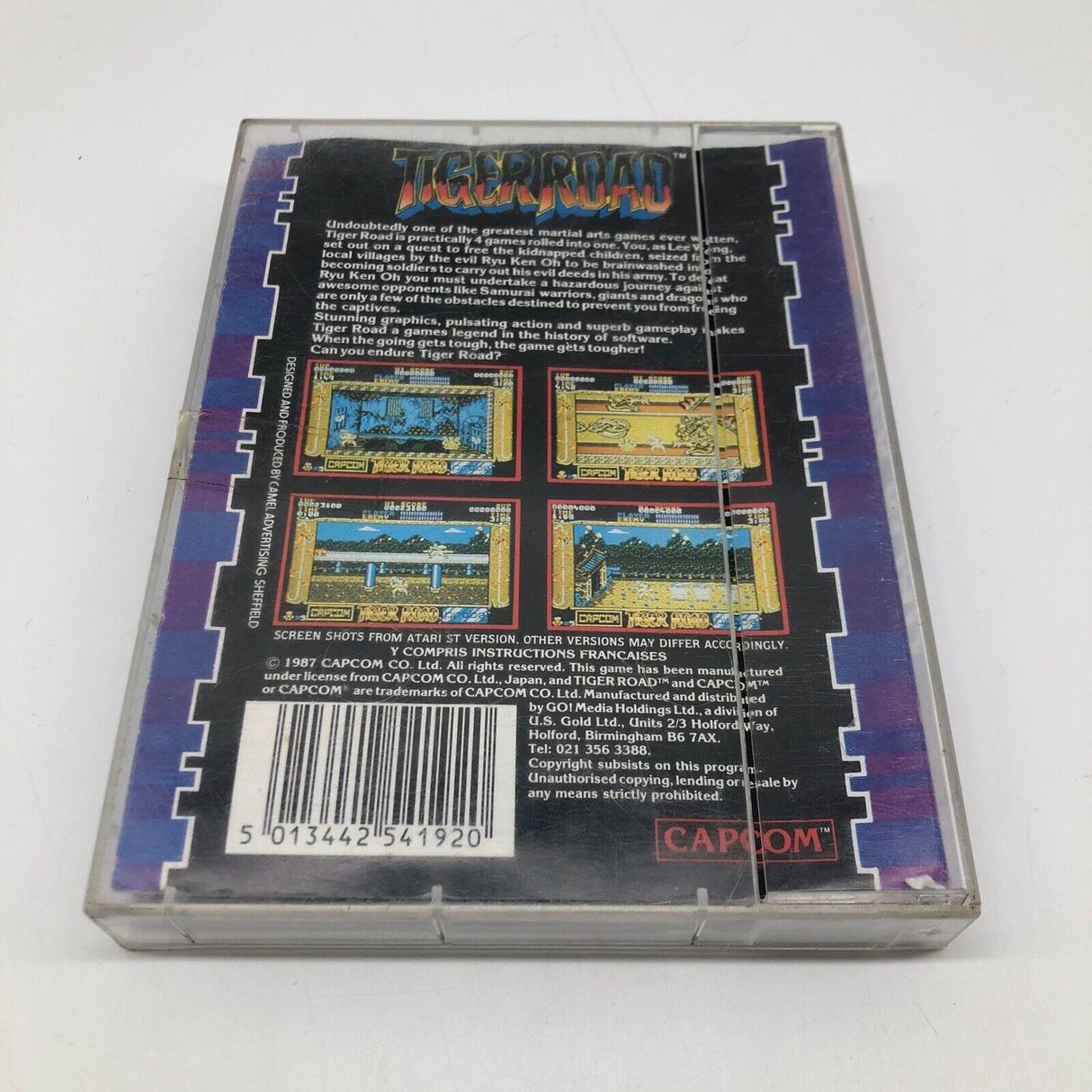 Tiger Road CBM 64/128 Cassette Capcom Game Boxed