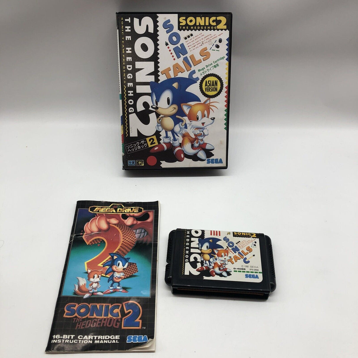 Sonic The Hedgehog 2 Asian Version Sega Mega Drive Game