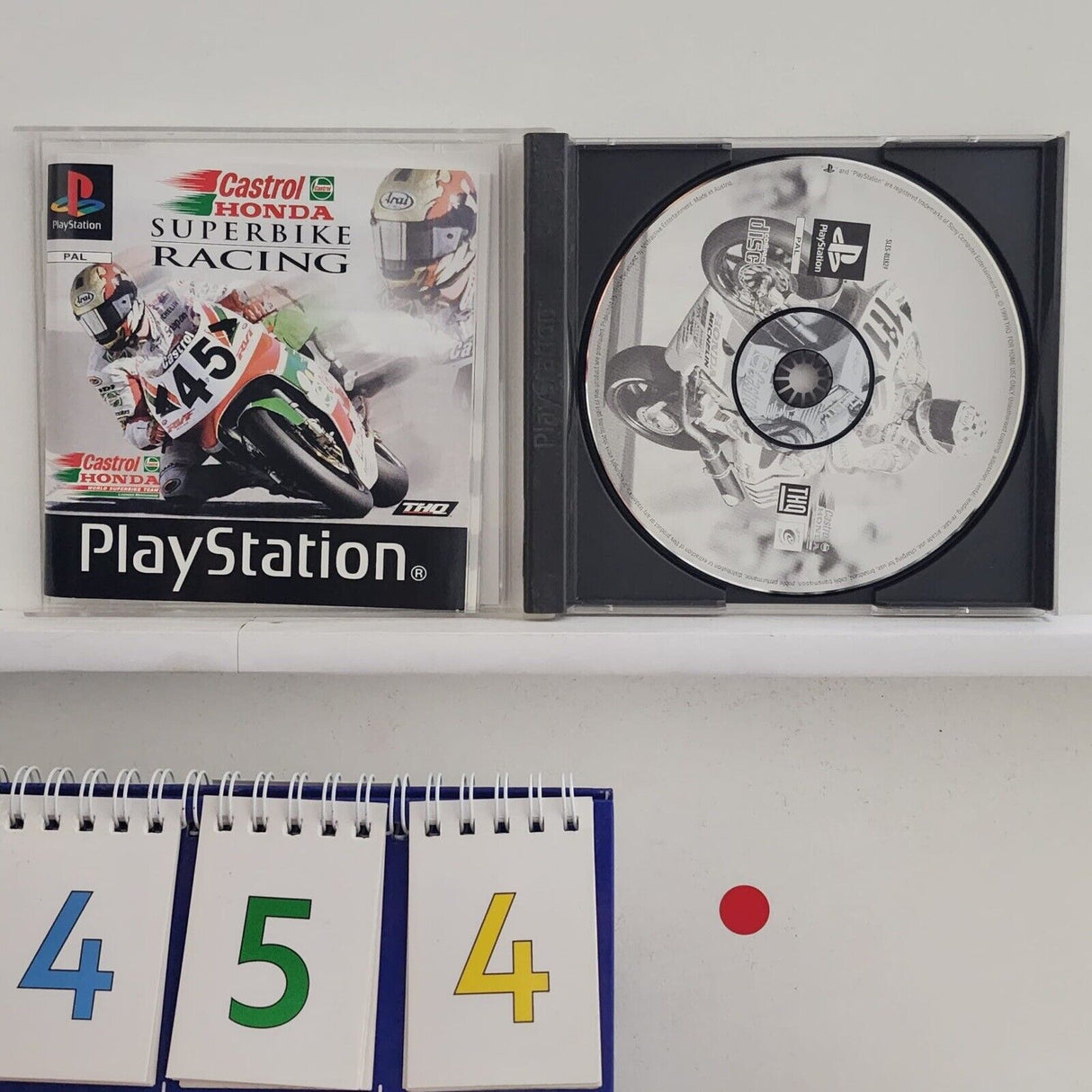 Castrol Honda Super Bike PS1 Playstation 1 Game + Manual PAL