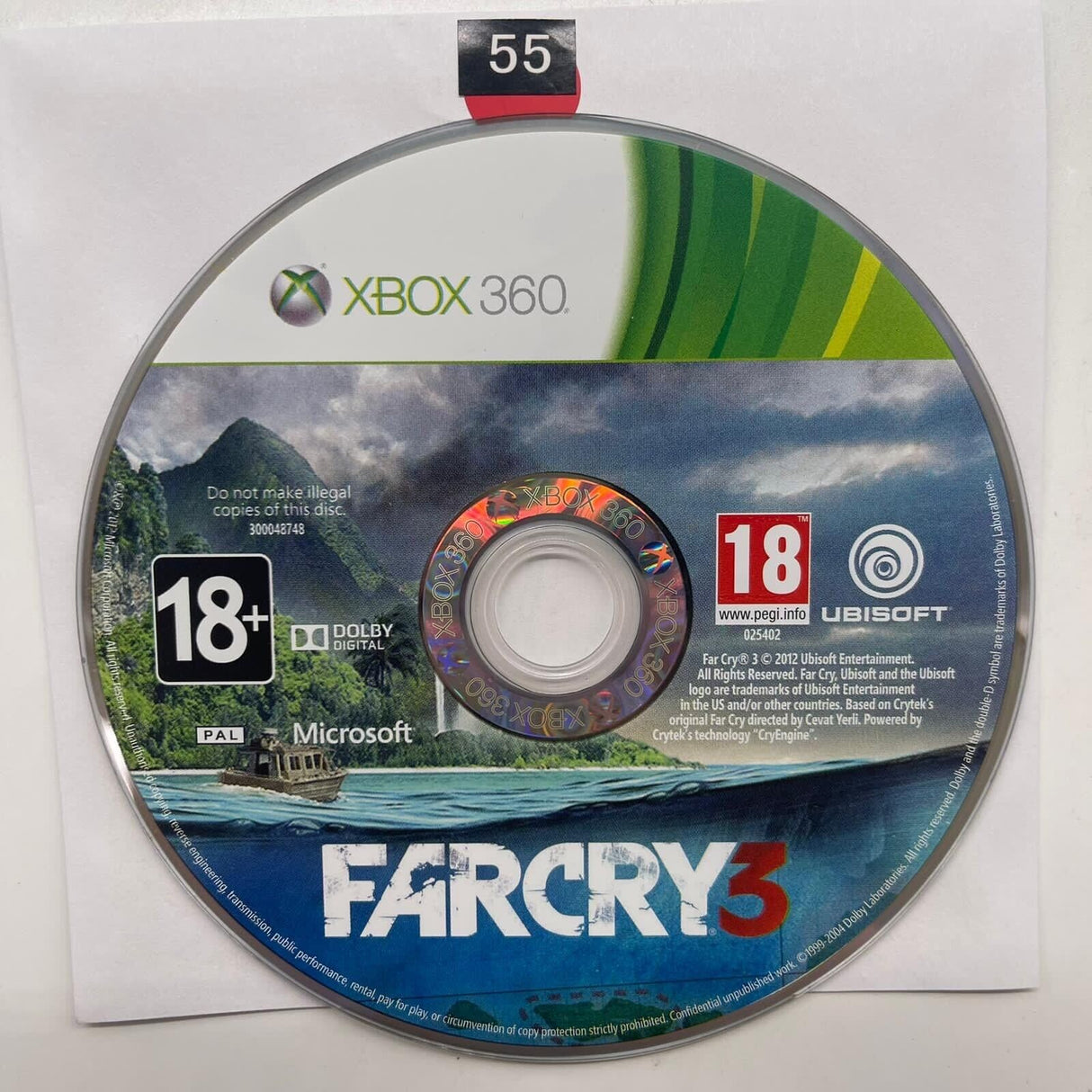 Far Cry 3 III Xbox 360 Game Disc Only