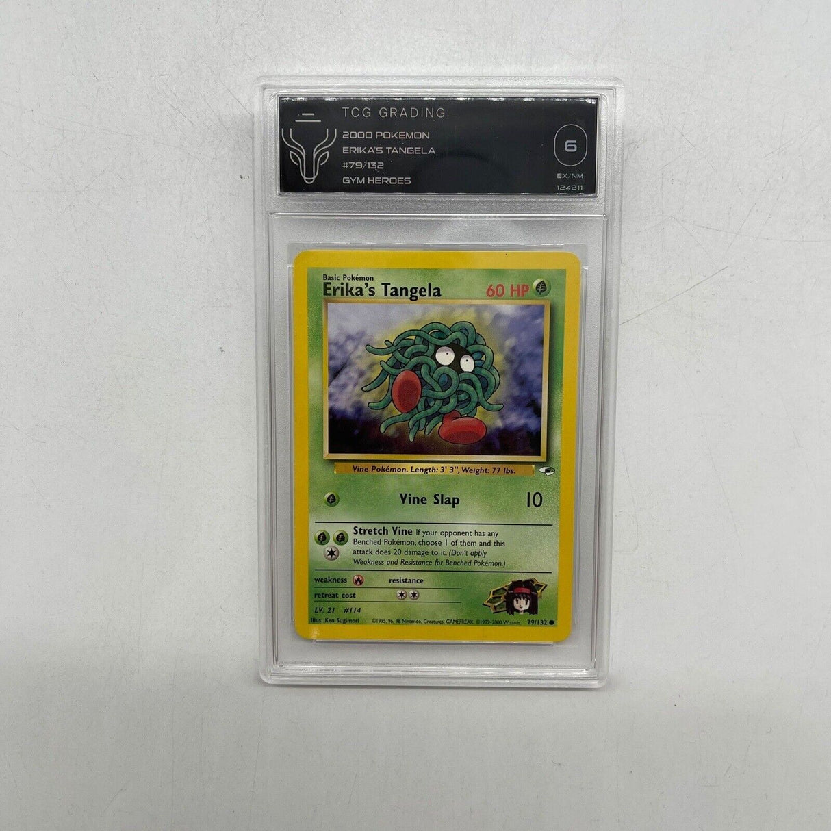 Erikas Tangela Pokemon Card 79/132 Gym Heroes Graded TCG 6