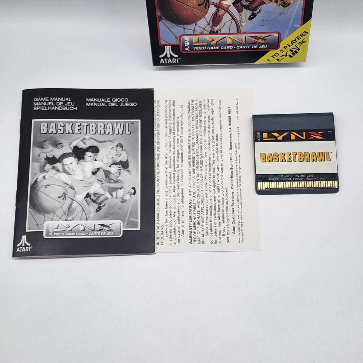 Atari Lynx Basketbrawl Game Boxed